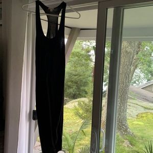 GAP size m midi black sleeveless dress